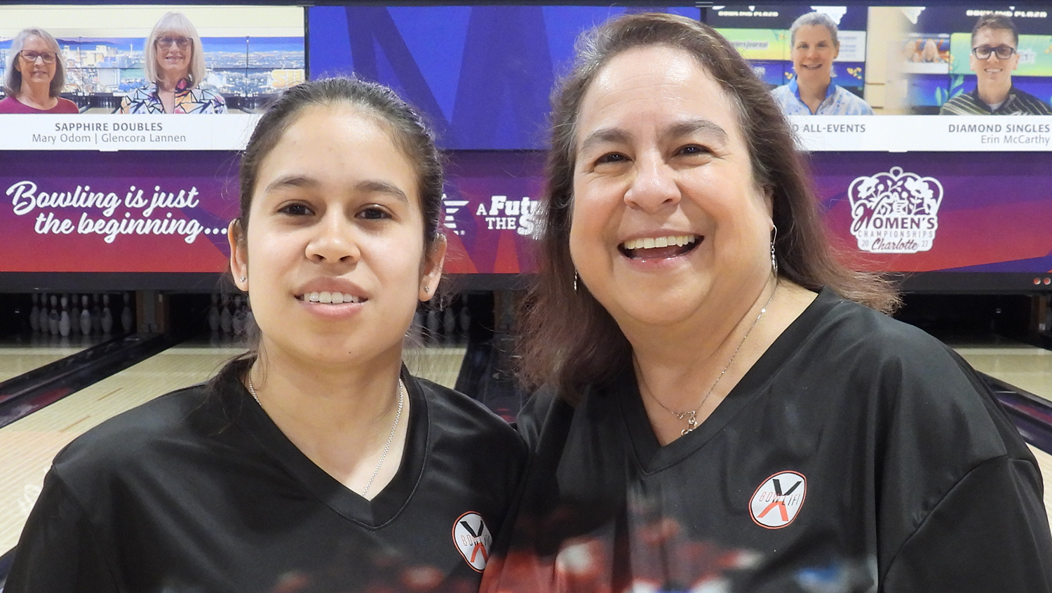Miranda and Monica Fuentes at the 2026 USBC Women's Championships